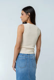 Ollie Cutout Tank Top in Yellow