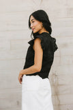 Fia Embroidered Blouse in Black FINAL SALE