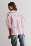 Madison Floral Blouse in Pink FINAL SALE