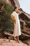Maeve Midi Dress in Cream FINAL SALE