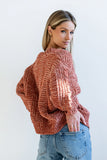 Brett Oversized Cardigan in Brick FINAL SALE