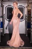 Bellamy Gown Cascading Crystal Strapless Dress