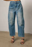 Lisette Barrel Jean in Medium Wash FINAL SALE