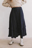 Franky Midi Skirt in Navy FINAL SALE