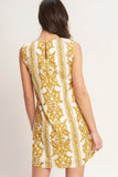 CITY GIRL WITH EDGE YELLOW MINI SHIFT DRESS