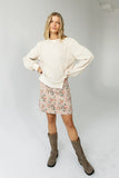 Juno Floral Mini Skirt in Clay FINAL SALE