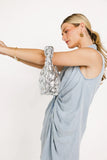 Tasha Woven Crossbody in Silver FINAL SALE