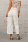 Amiri Wide Leg Jeans in Cream FINAL SALE