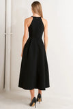 GALAXY CHARM BLACK MIDI DRESS