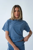 Jannet Striped Top in Navy