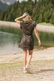 Go Getter Mini Dress in Charcoal FINAL SALE