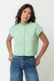 Percey Knit Cardigan in Seafoam