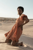 Dasha Textured Mini Dress in Terracotta FINAL SALE