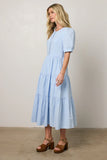Finey Button Front Maxi Dress in Blue FINAL SALE