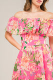 HAPPIEST HERE PINK MIDI DRESS