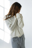 Margot Pointelle Sweater in Heather White FINAL SALE