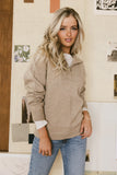 Violet Quarter Zip Sweater in Taupe FINAL SALE