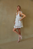 Cecily Butterfly Organza Babydoll Mini Dress