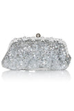 Sequin With Crystal Rhinestone Chain Shoulder Bags