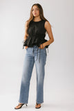 Miranda Textured Blouse in Black FINAL SALE