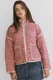 Kadee Quilted Jacket in Burgundy FINAL SALE