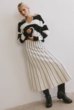 Akari Striped Sweater in Ivory FINAL SALE