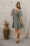 Slow It Down Mini Dress in Sage FINAL SALE