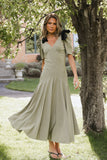 Nellie Drop Waist Maxi Dress in Sage FINAL SALE