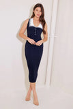 COASTAL CLASSIC SWEATER DRESS NAVY