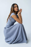 Bailee Maxi Dress in Slate Blue