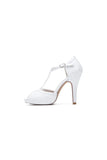 Peep Toe High Heel Shoes Ankle Strap