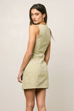 Jaclyn Fitted Mini Dress in Sage FINAL SALE