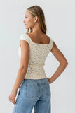 Winston Floral Tank in Off White