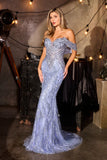 Sabine Gown Off The Shoulder Beaded Evening Gown