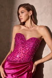 Dasha Gown Statement Crystal Drop Waist Dress