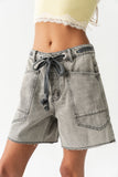 Finneas Denim Shorts in Grey