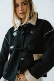 Collins Suede Jacket in Black FINAL SALE