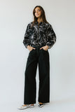 Sidney Embroidered Jacket in Faded Black