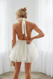 Beatrice Halter Babydoll Mini Dress