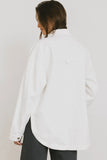 Eloise Denim Jacket in Ivory FINAL SALE