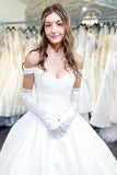 Vintage Off the Shoulder Bridal Ball Gown