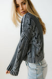 Josephine Knit Sweater in Navy FINAL SALE