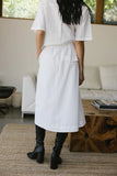 Mallory Textured Skirt in White FINAL SALE