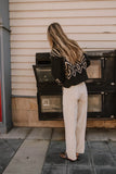 Angelica Geometric Cardigan in Black FINAL SALE