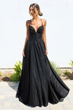 Gwendolyn Gown Shimmer Lace Up Back A Line Evening Dress