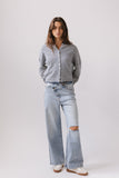 Lyla Crossover Wide Leg Jeans
