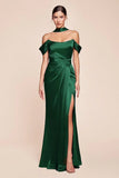 EMERSON GOWN OFF THE SHOULDER LUXE SATIN DRESS