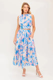 SUMMER HARMONY TIE TOP SKIRT SET POWDER BLUE FINAL SALE