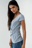 Brenda Cross Top in Blue