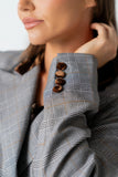 Nona Mixed Media Blazer
